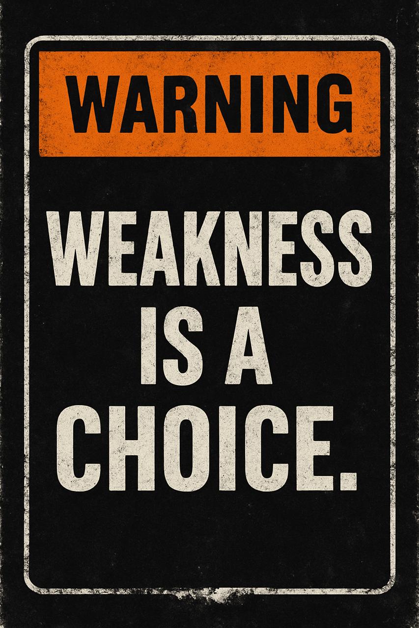 Weakness is a choice